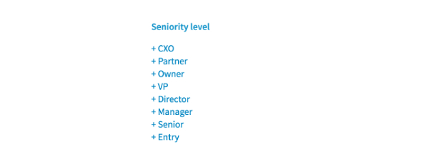 Screenshot of LinkedIn Sales Navigator's Advance Search 